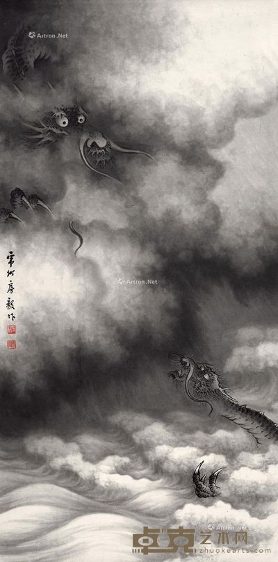 房毅 神龙入云端 134×61cm