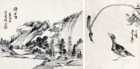 吴灏 花鸟 山水