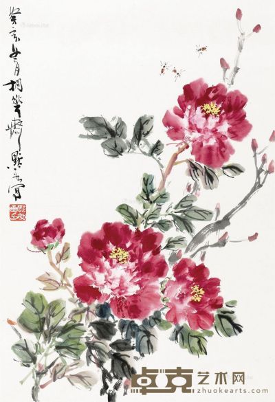 金默如 花卉 66×46cm