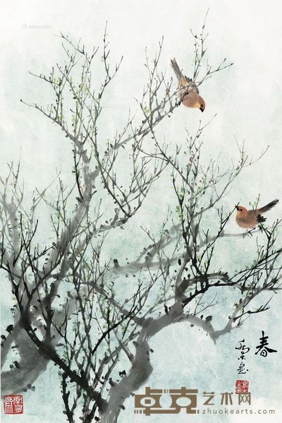 乔木 春 65×43cm