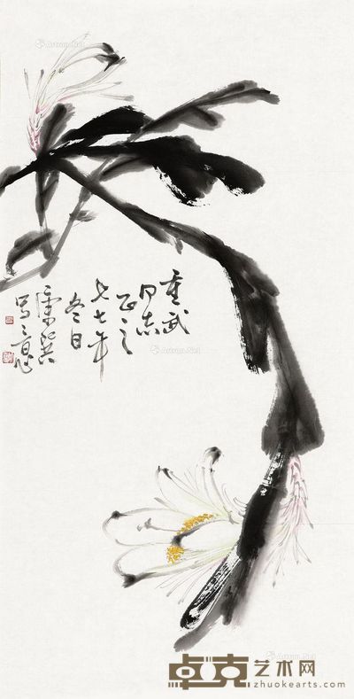 康师尧 花卉 68×34cm