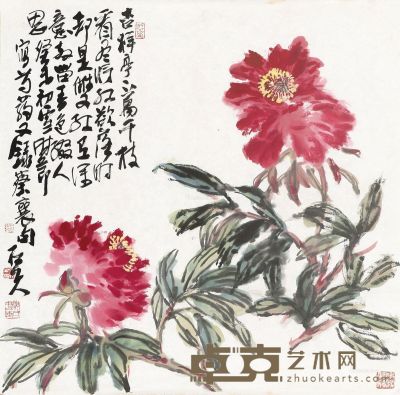 郭石夫 花卉 67×69cm