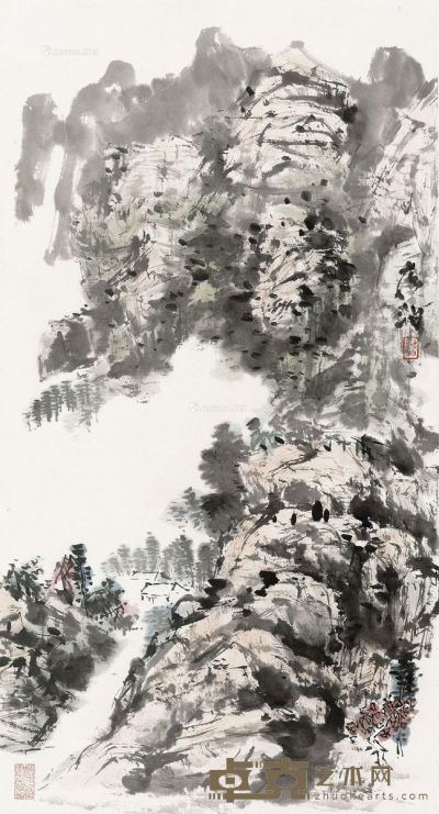 王学仲 幽居图 61×33cm