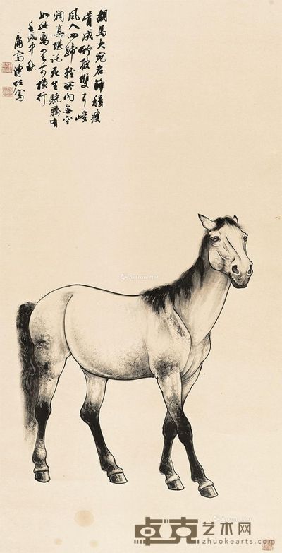 溥佐 骏马 127×65cm