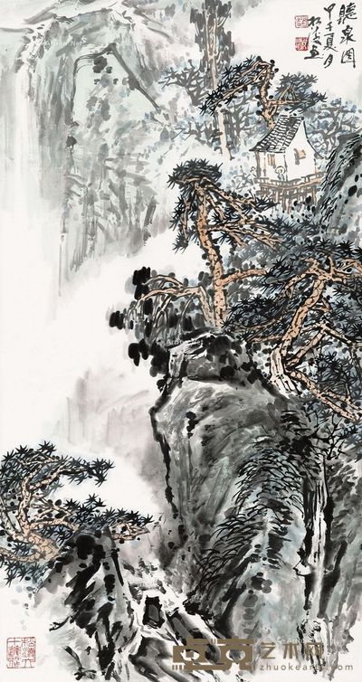 赵松涛 听泉图 89×47cm