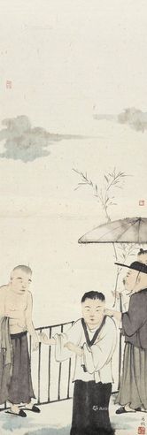 马骏纳凉图