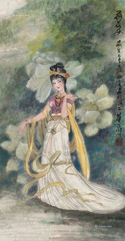 华三川         己未（1979年）作荷花女