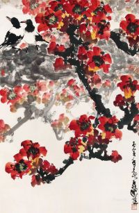 陈子毅丙寅（1986）年作花鸟