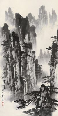吴广泉丁卯（1987）年作松声泉韵