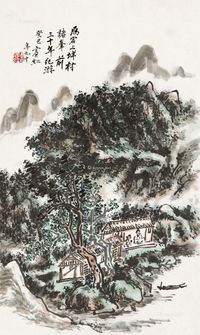 黄宾虹癸巳（1953）年作山水