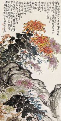 谢公展己卯（1939）年作花卉