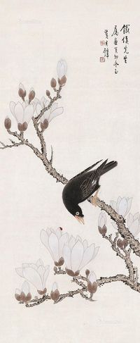 黄君璧癸卯（1963）年作花鸟