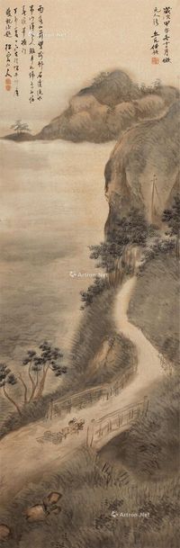 任预甲午（1884）年作山水