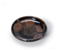 金 磁州窑　黑釉油滴斑小盘