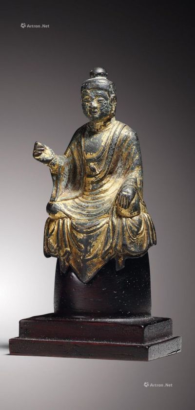 唐 铜鎏金佛陀坐像