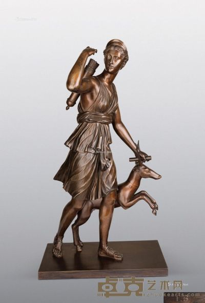 费迪南德·巴伯迪耶狩猎女神 31×16×58cm