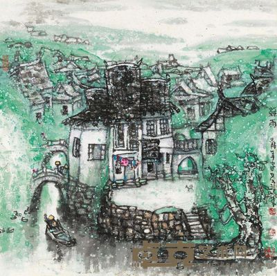 李宝林绿雨 68×68cm