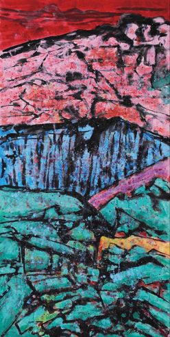 姜宏光2013年作新西兰火山