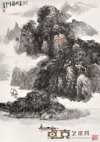 郭公达 江遥帆影 94×66cm 约 5.6 平尺