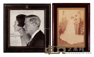 温莎公爵夫妇赠北约盟军最高司令劳里斯·诺斯塔德照片两张 