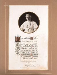 1913年罗马天主教教皇庇护十世签名文件