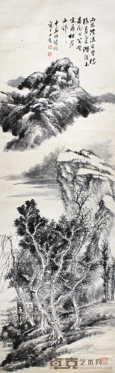 胡铁梅山水 147×44cm
