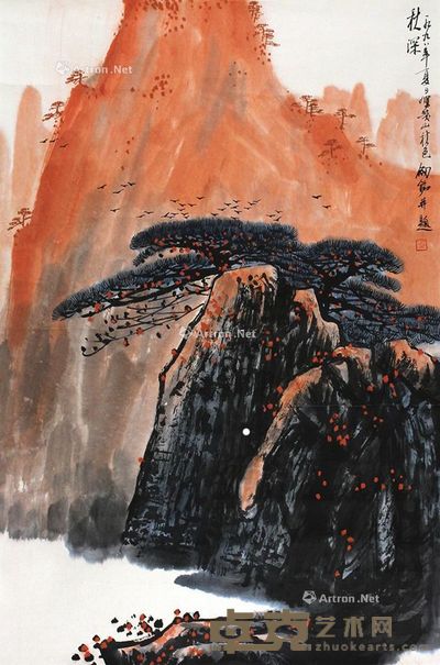 秦剑铭山水 69×45cm