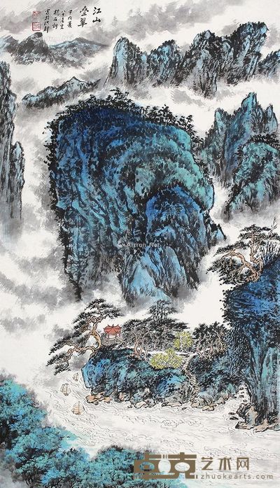 杨石朗山水 94×52cm