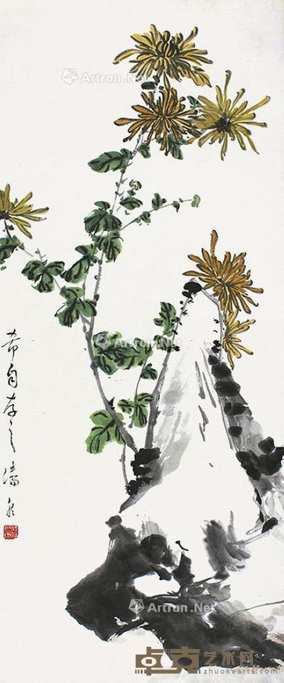 潘然菊石 82×34cm