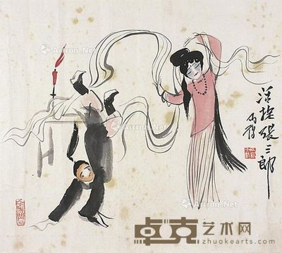 高马得人物 47×42cm