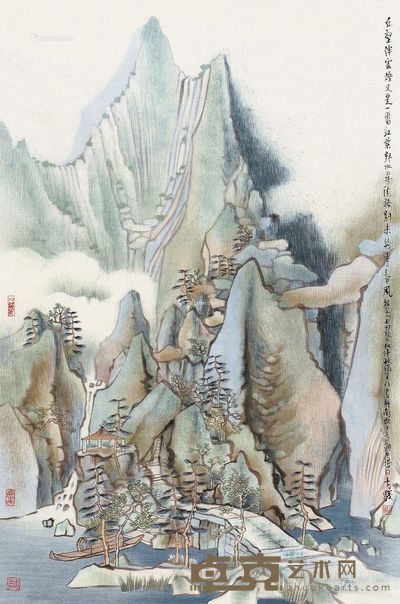 方骏丘壑伴云烟 82.5×55cm