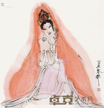 杨春华观音大士 70×69cm