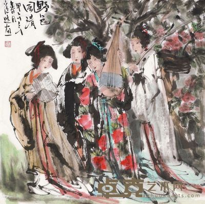 崔进野色风清 68×68cm