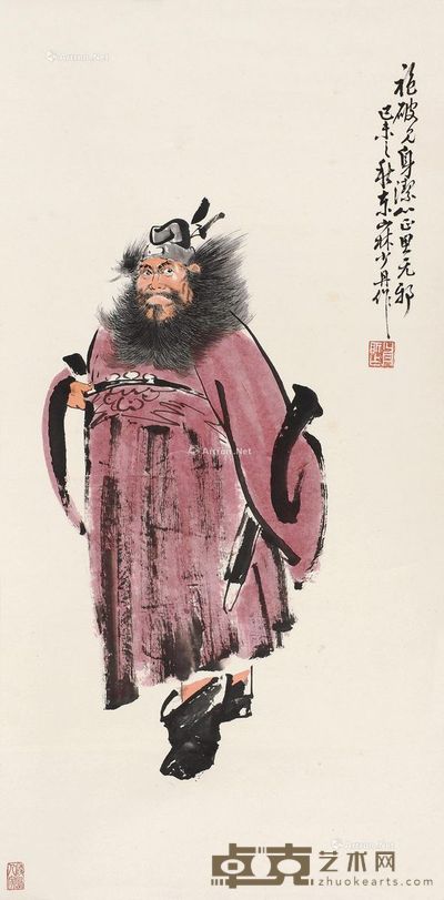 林少丹钟馗 88×44cm