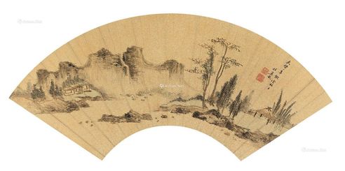 杜翼龙1622年作仿云林子山水