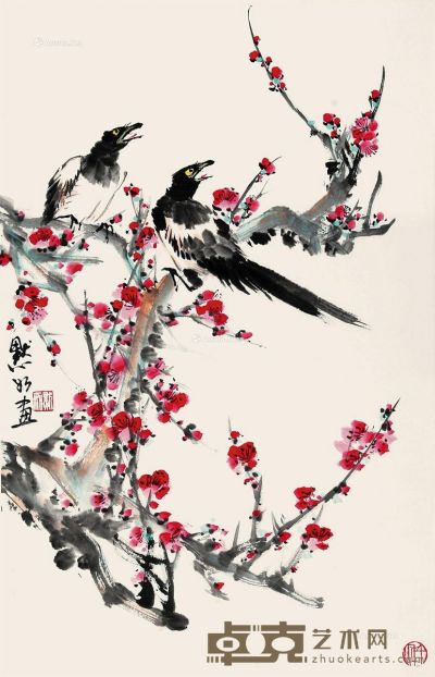 金默如 花鸟 70×44cm