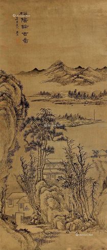 吴历 松荫论古图