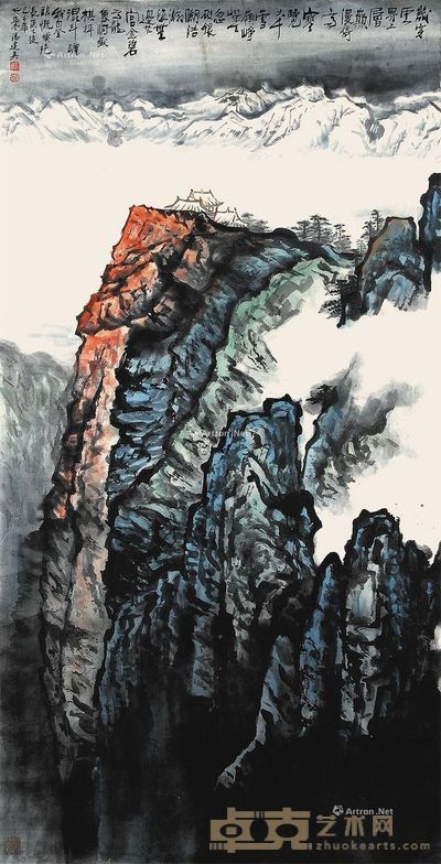 冯建吴 山水 136×70cm