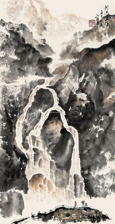 官布 飞流直下 95×50cm