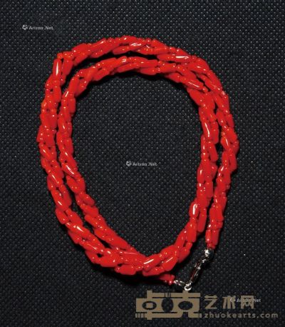 红珊瑚项链 重19.55g