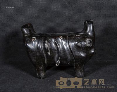 紫檀鼎 高13cm
