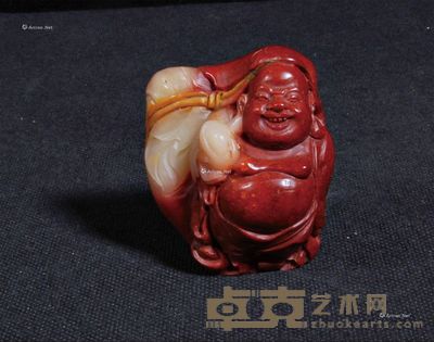 寿山石雕佛公手把件 --