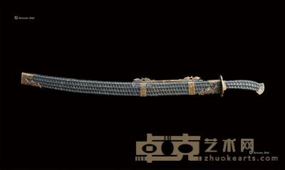 藤编八品侍卫腰刀 长90cm