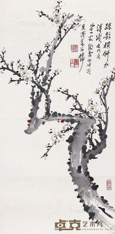 陶寿伯 梅花 131×32cm