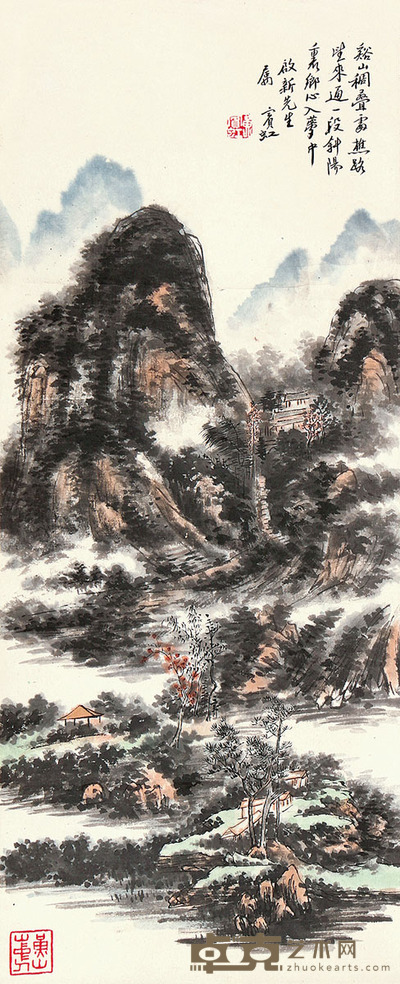 黄宾虹 山水 66×27
