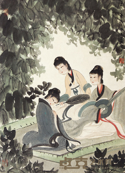 傅抱石 人物 67×42
