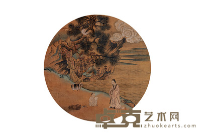 无款 山水人物 35×35