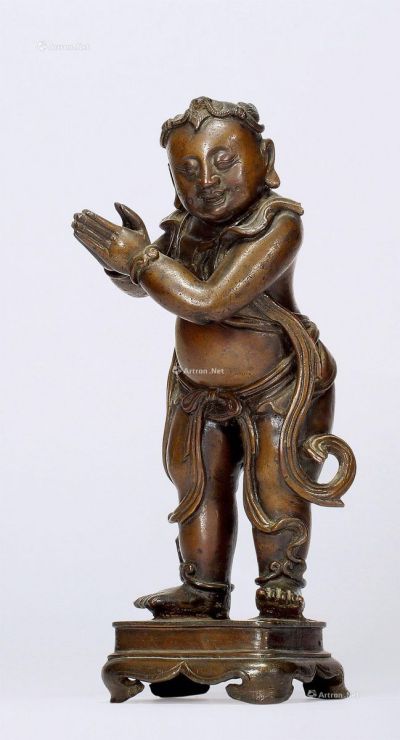15世纪 铜善财童子立像