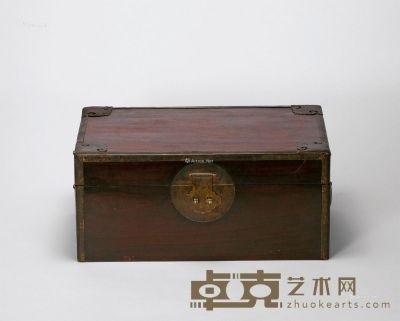 清 紫檀书箱 长39cm；宽22.5cm；高18cm