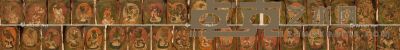 19世纪 坛城修法装饰唐卡 （一套三十五幅） 均纵8.5cm；横6.5cm